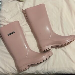 Planone Womens size 8 Pink Tall Rain Gardening Waterproof Work Boots